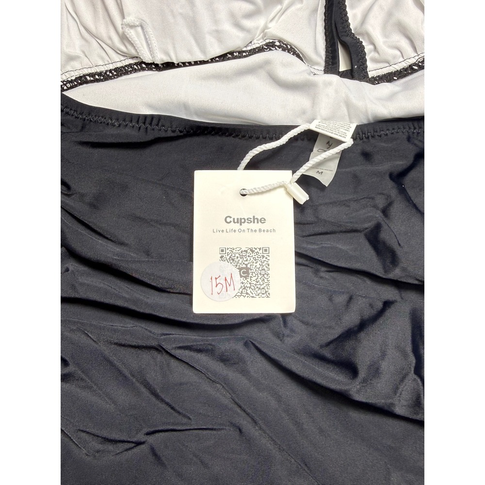 CUPSHE Keep Secrets Black Halter One-Piece Swimsuit | NWT - SIZE M - Picture 10 of 11